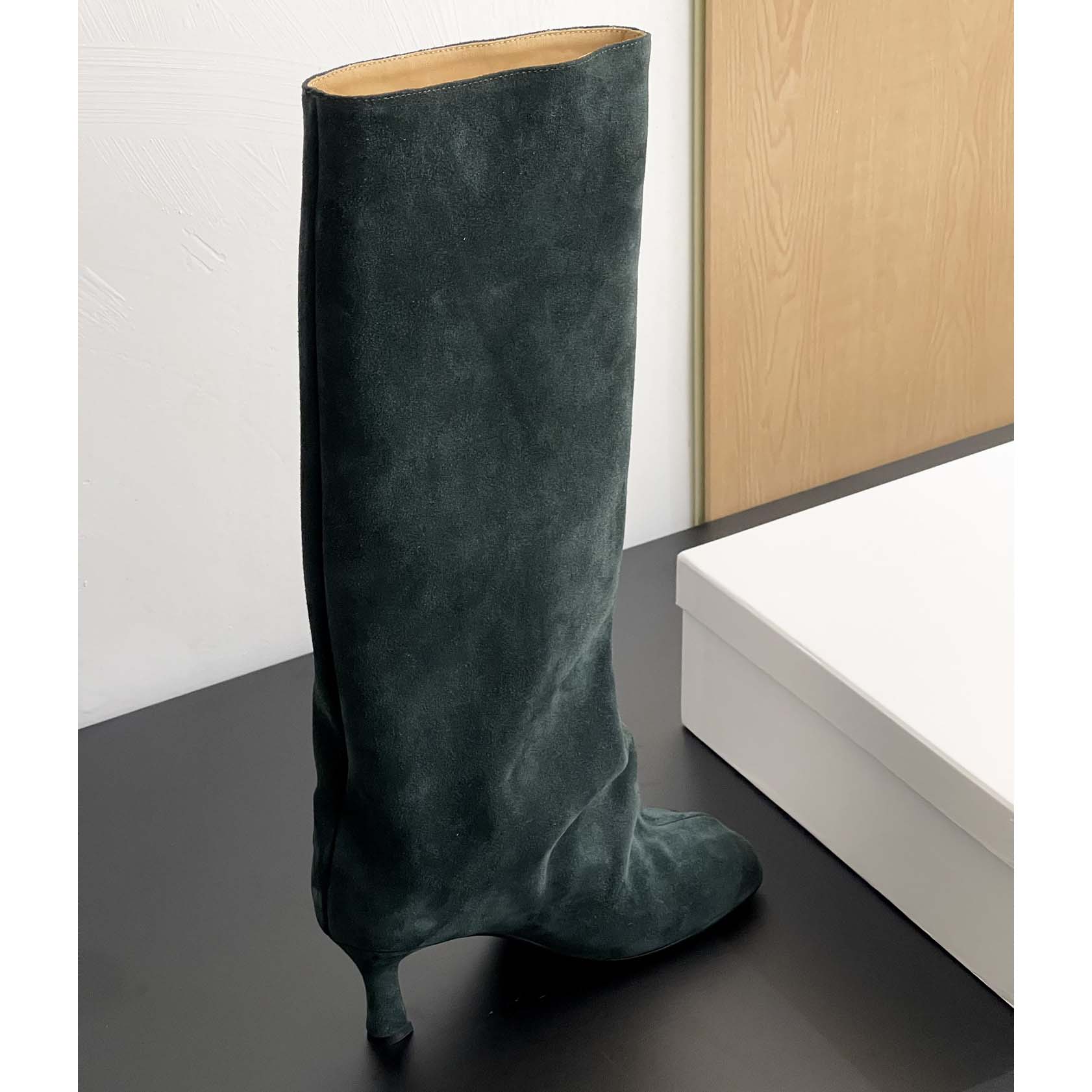 Maison Margiela Green Anatomic Tall Boots - PerfectKickZ