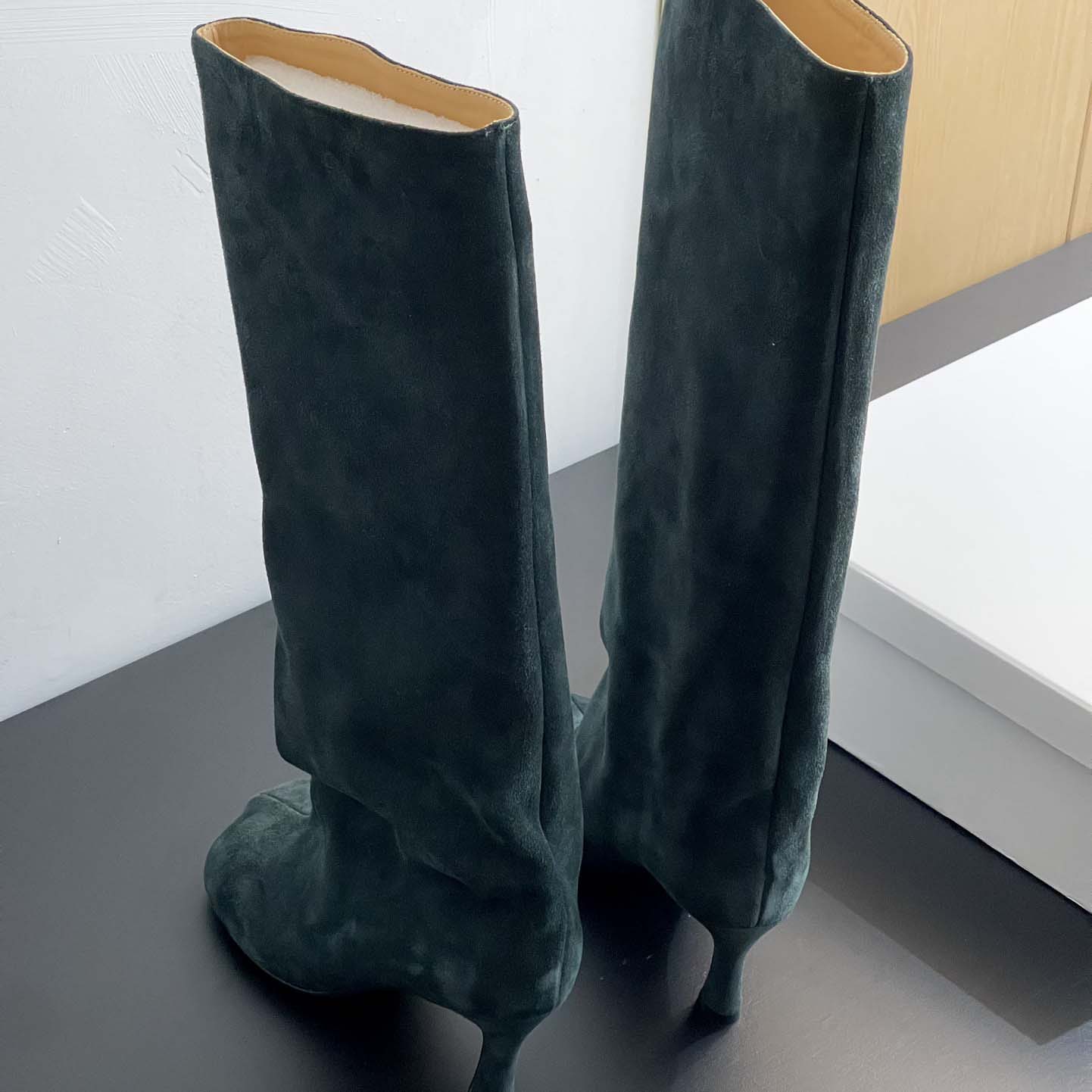 Maison Margiela Green Anatomic Tall Boots - PerfectKickZ