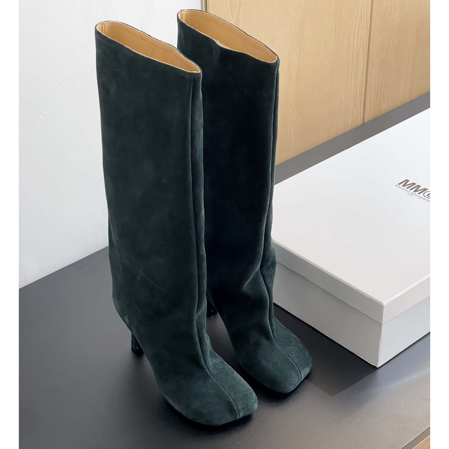 Maison Margiela Green Anatomic Tall Boots - PerfectKickZ
