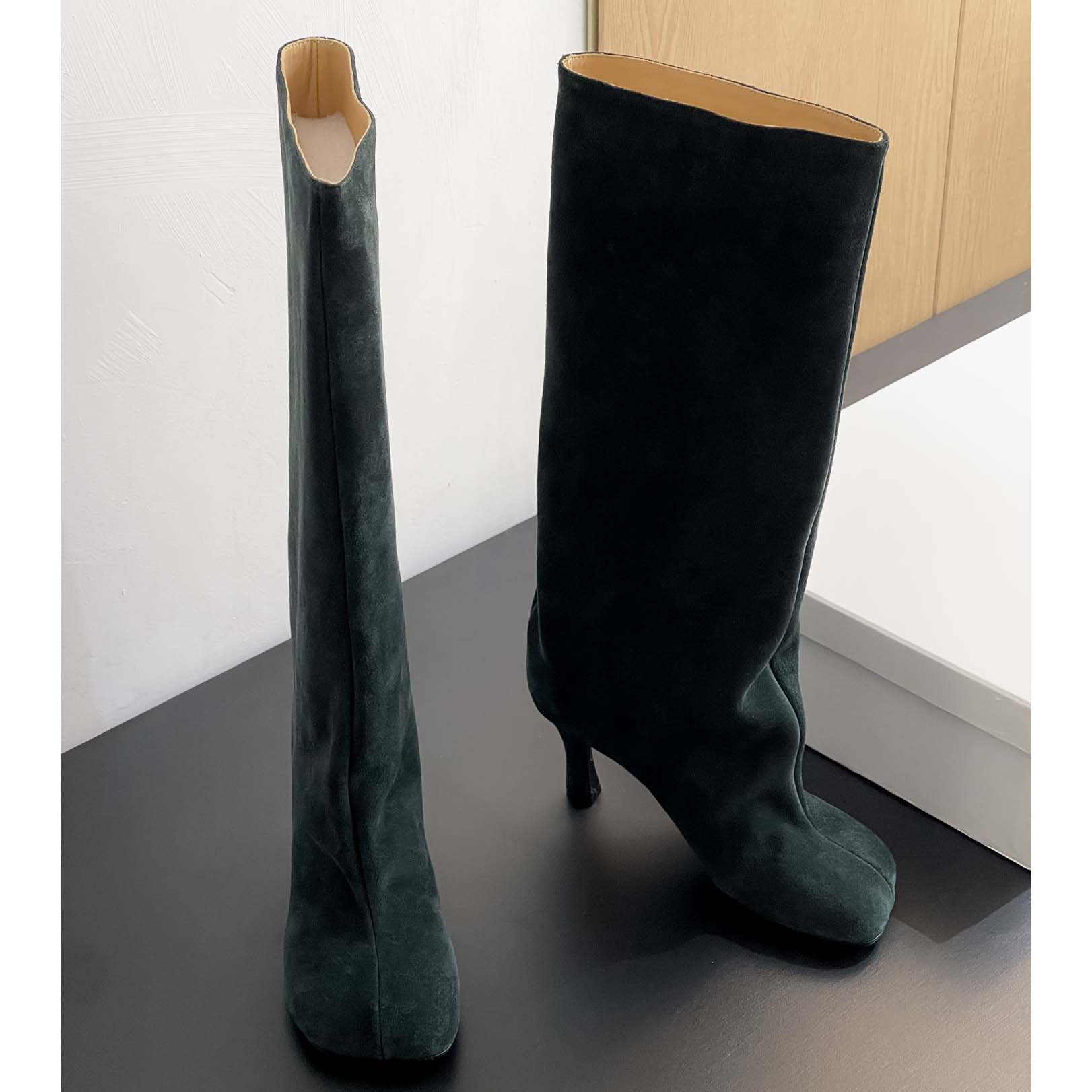 Maison Margiela Green Anatomic Tall Boots - PerfectKickZ