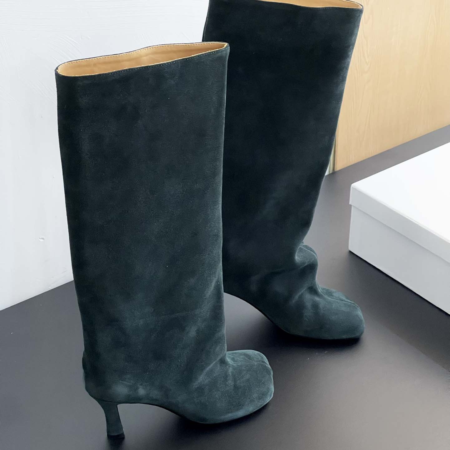 Maison Margiela Green Anatomic Tall Boots - PerfectKickZ