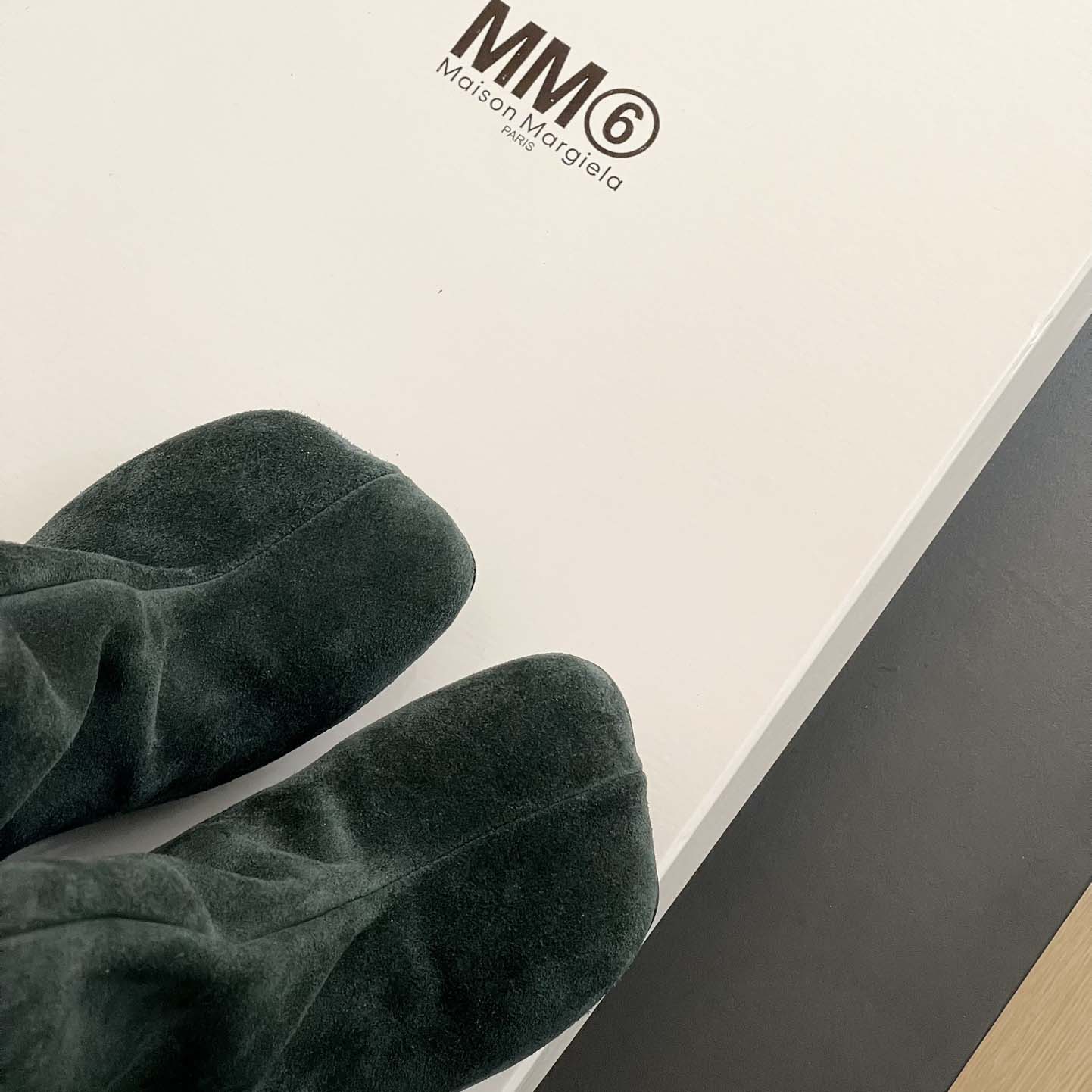 Maison Margiela Green Anatomic Tall Boots - PerfectKickZ