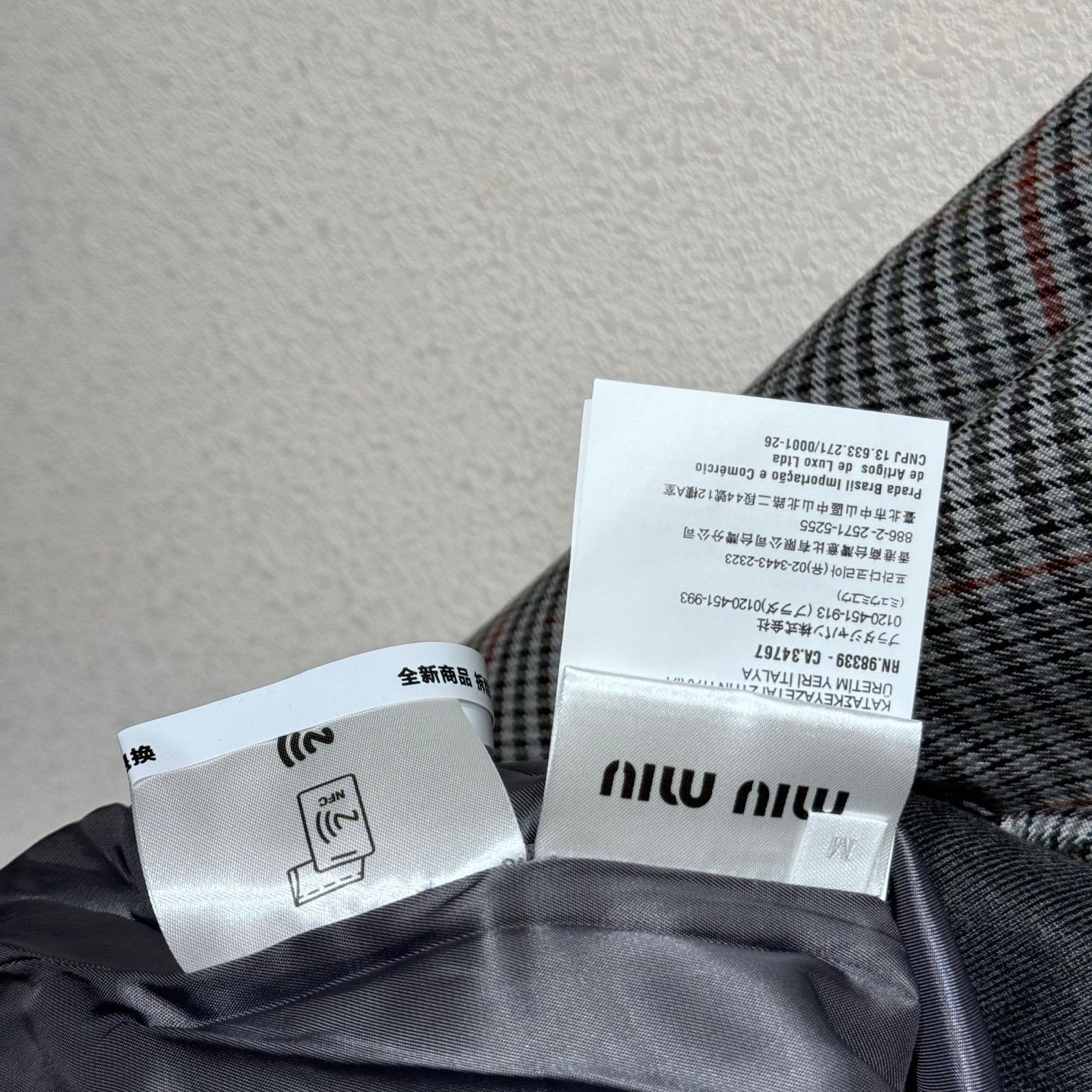 Miu Miu Check Logo Bomber Jacket - PerfectKickZ