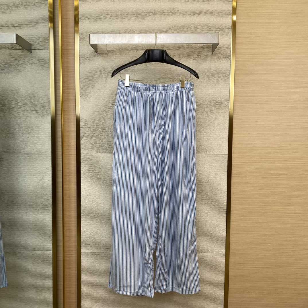 Balenciaga Wide-Leg Striped Fleece Drawstring Pyjama Trousers - PerfectKickZ