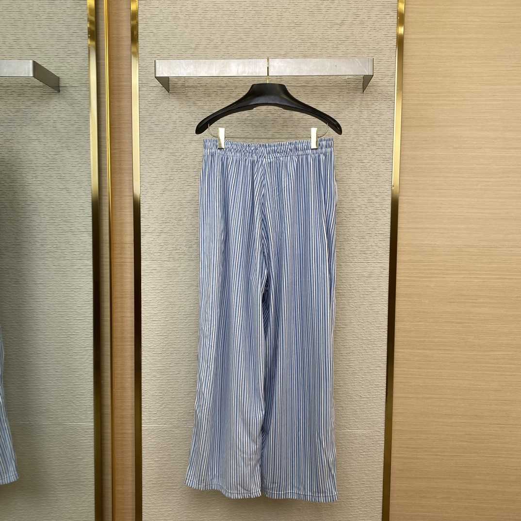 Balenciaga Wide-Leg Striped Fleece Drawstring Pyjama Trousers - PerfectKickZ