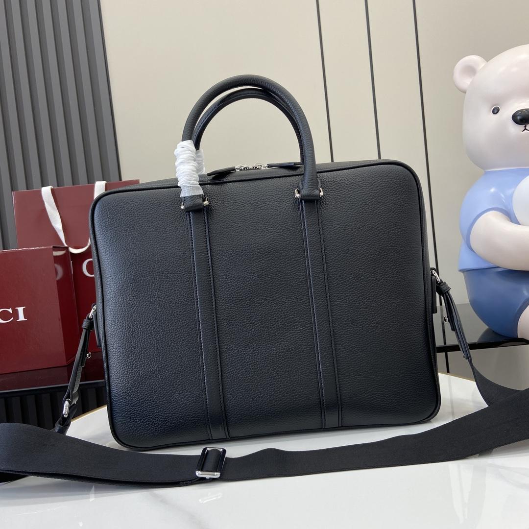 Gucci Medium Briefcase With Web - PerfectKickZ