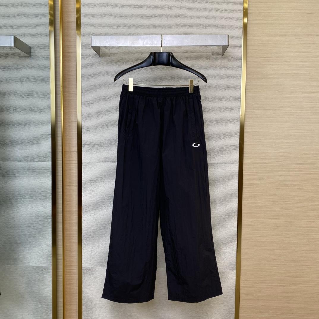 Balenciaga Basketball Series - Tracksuit Pants In Black Techno Poplin - PerfectKickZ
