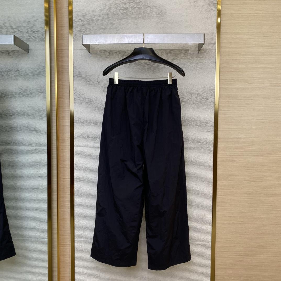Balenciaga Basketball Series - Tracksuit Pants In Black Techno Poplin - PerfectKickZ