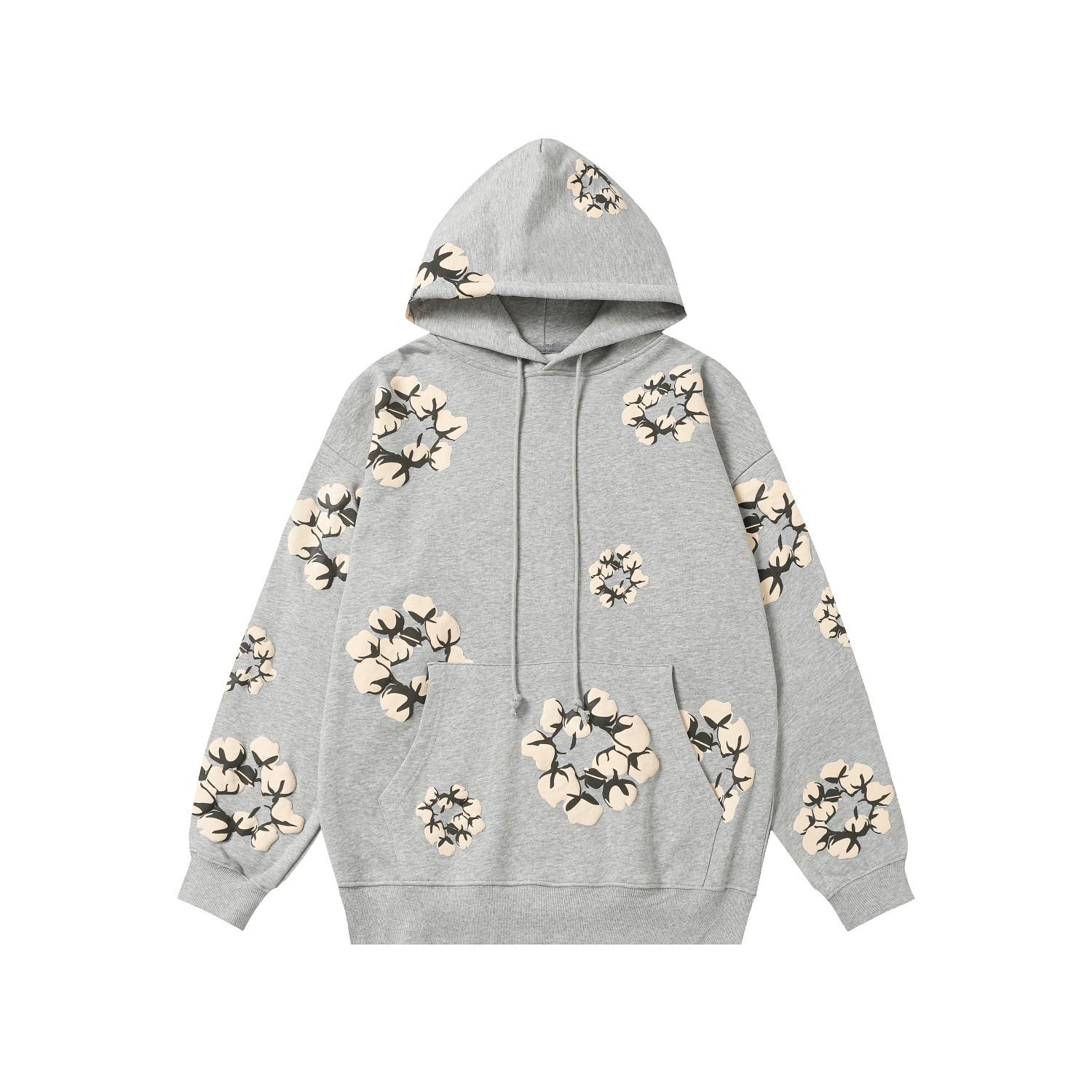 Denim Tears Cactus Tears Wreath Hoodie Grey - PerfectKickZ