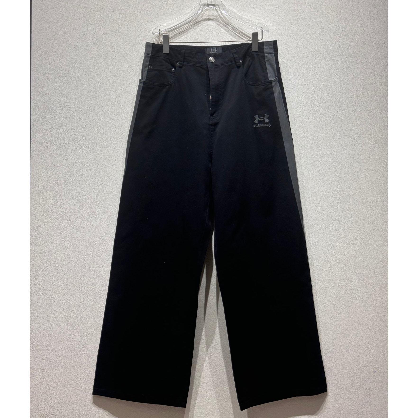 Balenciaga Under Armour® Tracksuit Denim Pants In Black  - PerfectKickZ