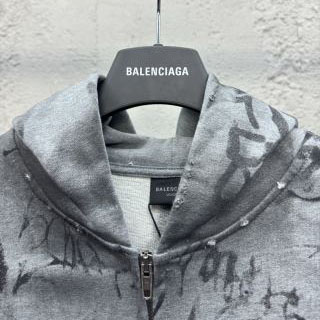 Balenciaga Graffiti THRASHED Runway Hoodie - PerfectKickZ