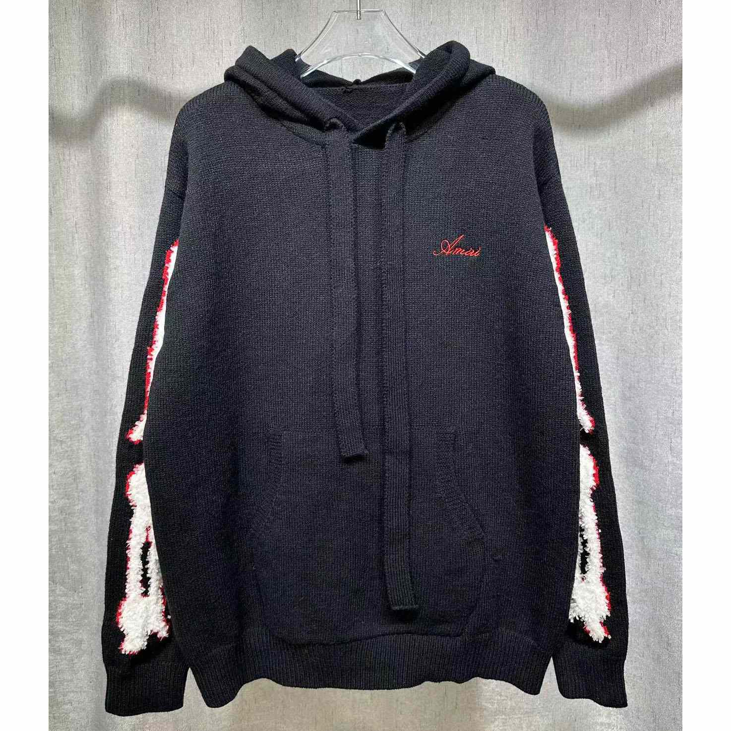 Amiri Bones Hoodie With Embroidered Logo - PerfectKickZ