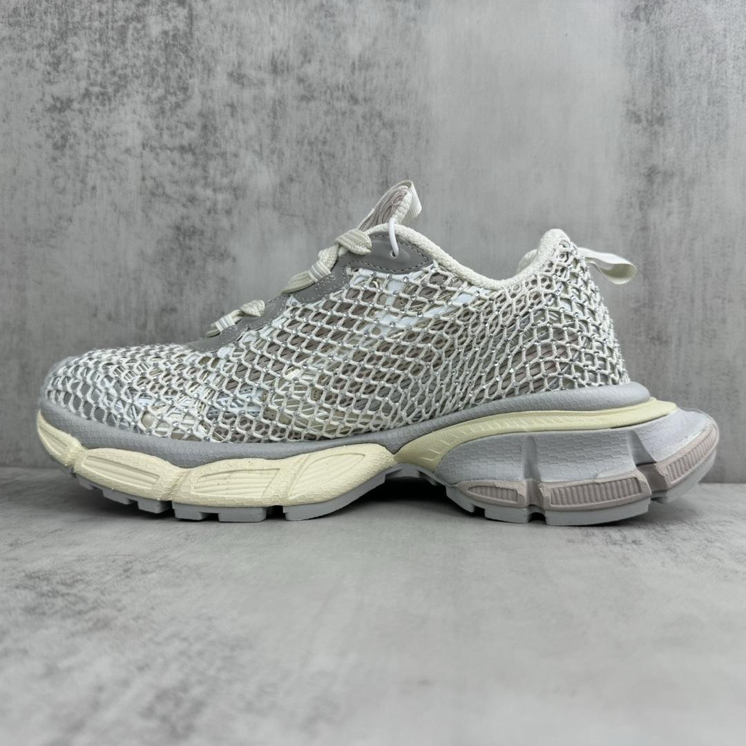 Balenciaga 3XL Fishnet Sneaker In Eggshell And Crystal Mesh - PerfectKickZ