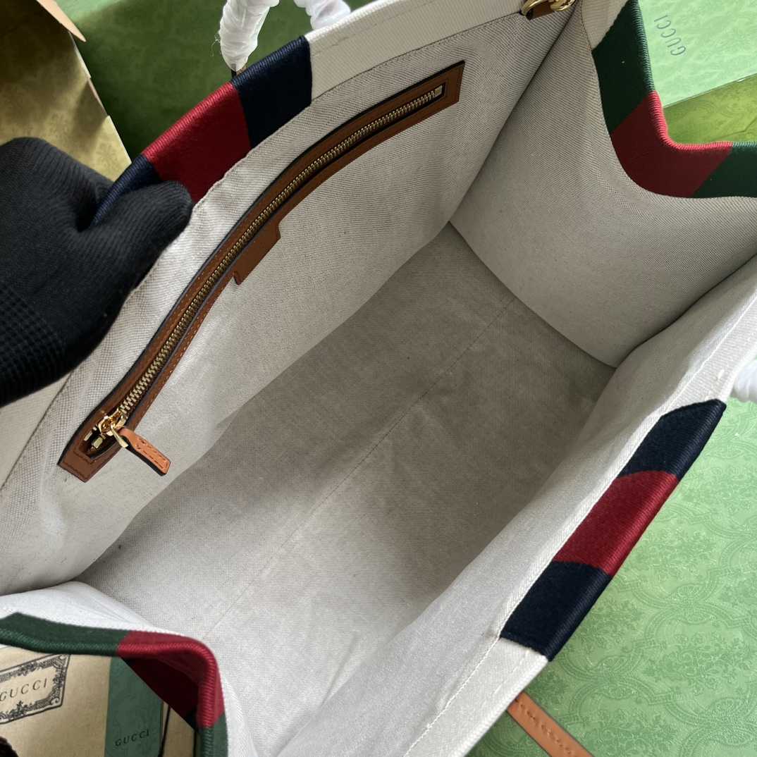 Gucci Interlocking G Large Canvas Tote Bag   44-35-22.5cm - 