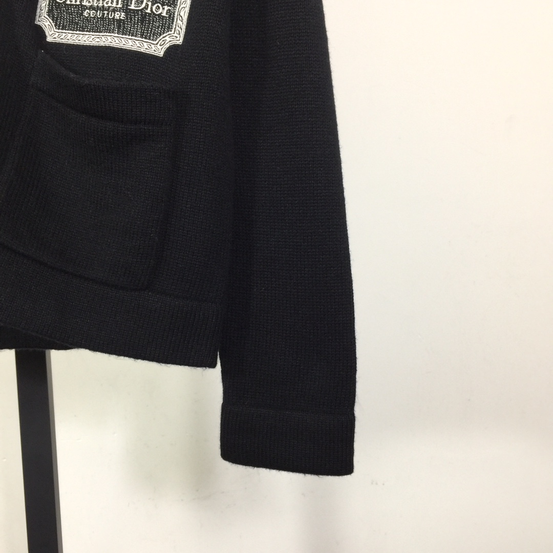 Dior Embroidered Logo Cashmere Cardigan - PerfectKickZ