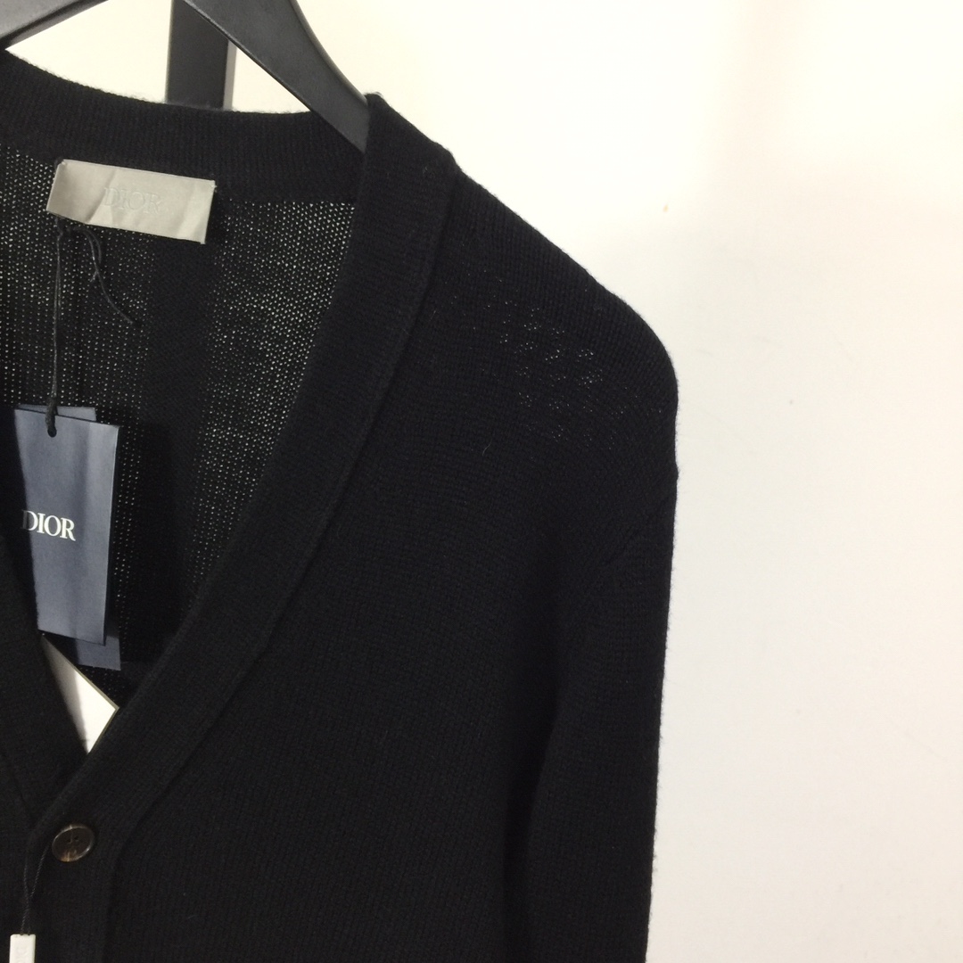 Dior Embroidered Logo Cashmere Cardigan - PerfectKickZ