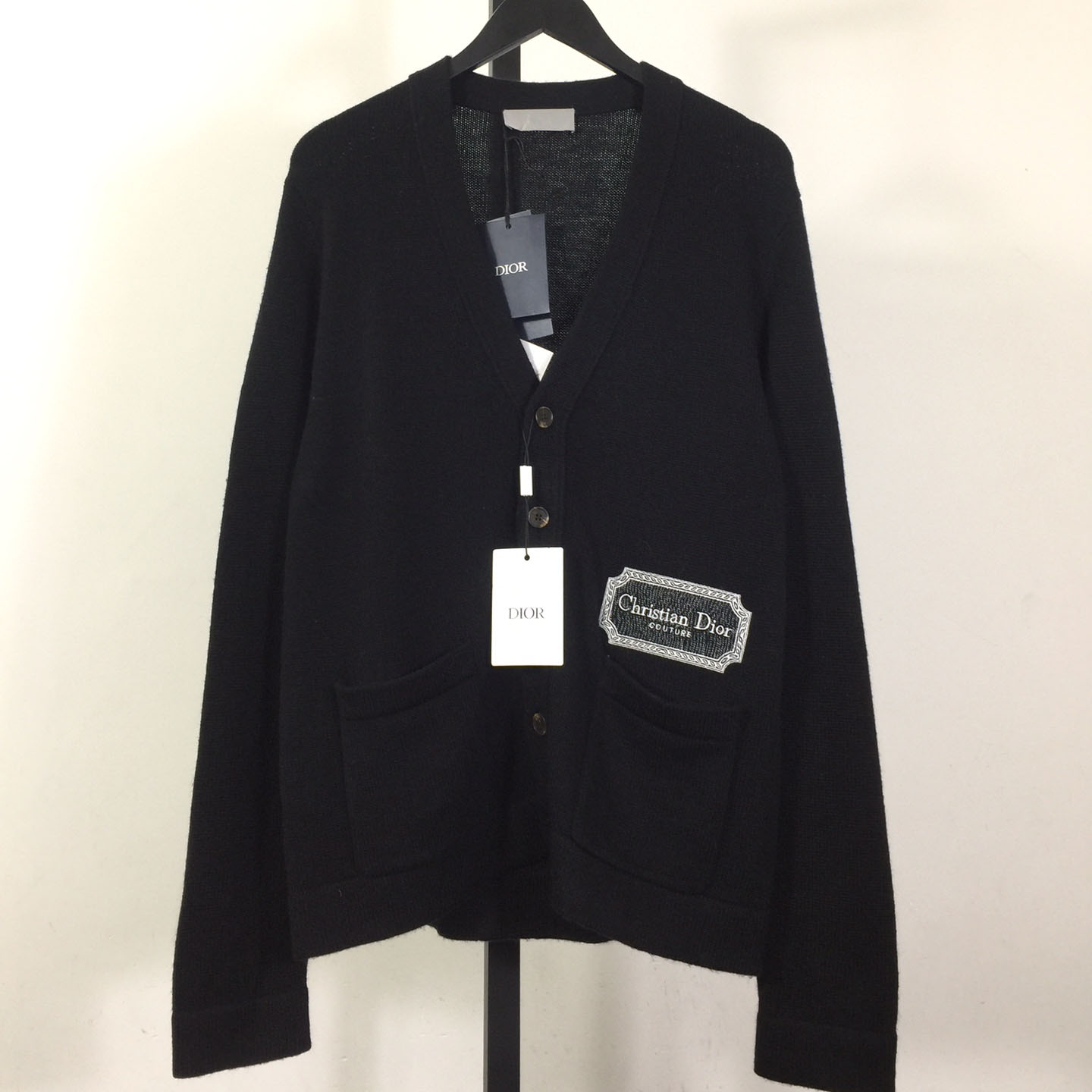 Dior Embroidered Logo Cashmere Cardigan - PerfectKickZ