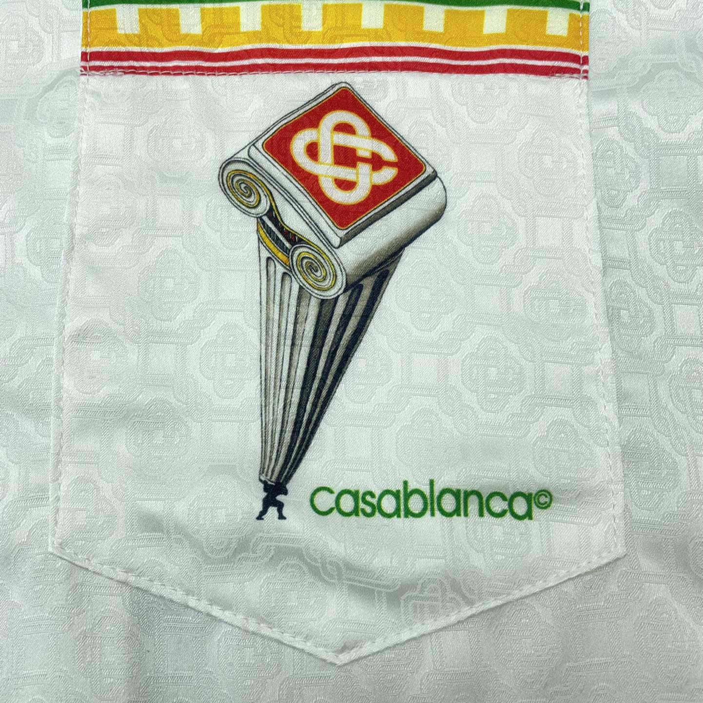Casablanca Logo Monogram Pattern Shirt - PerfectKickZ