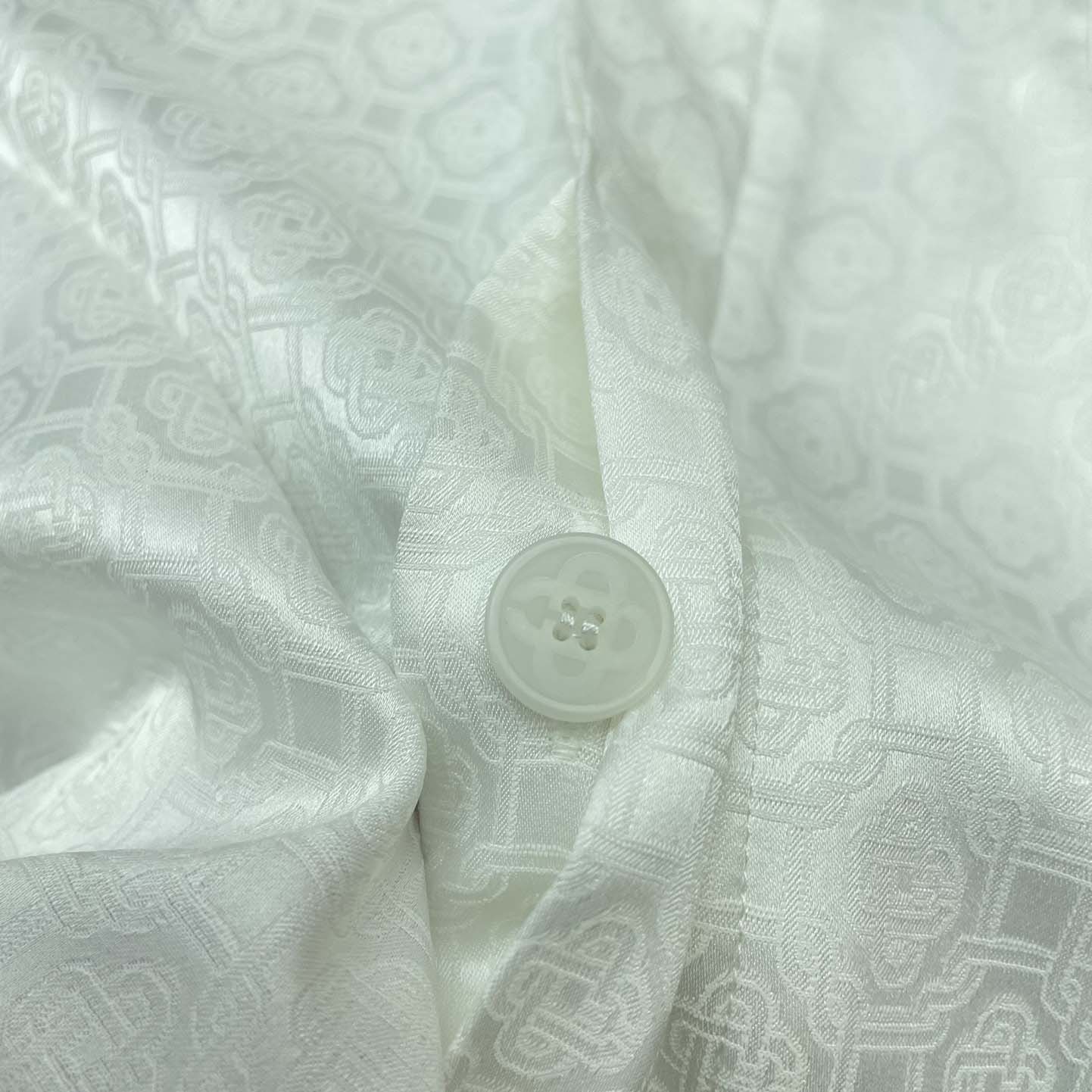 Casablanca Logo Monogram Pattern Shirt - PerfectKickZ