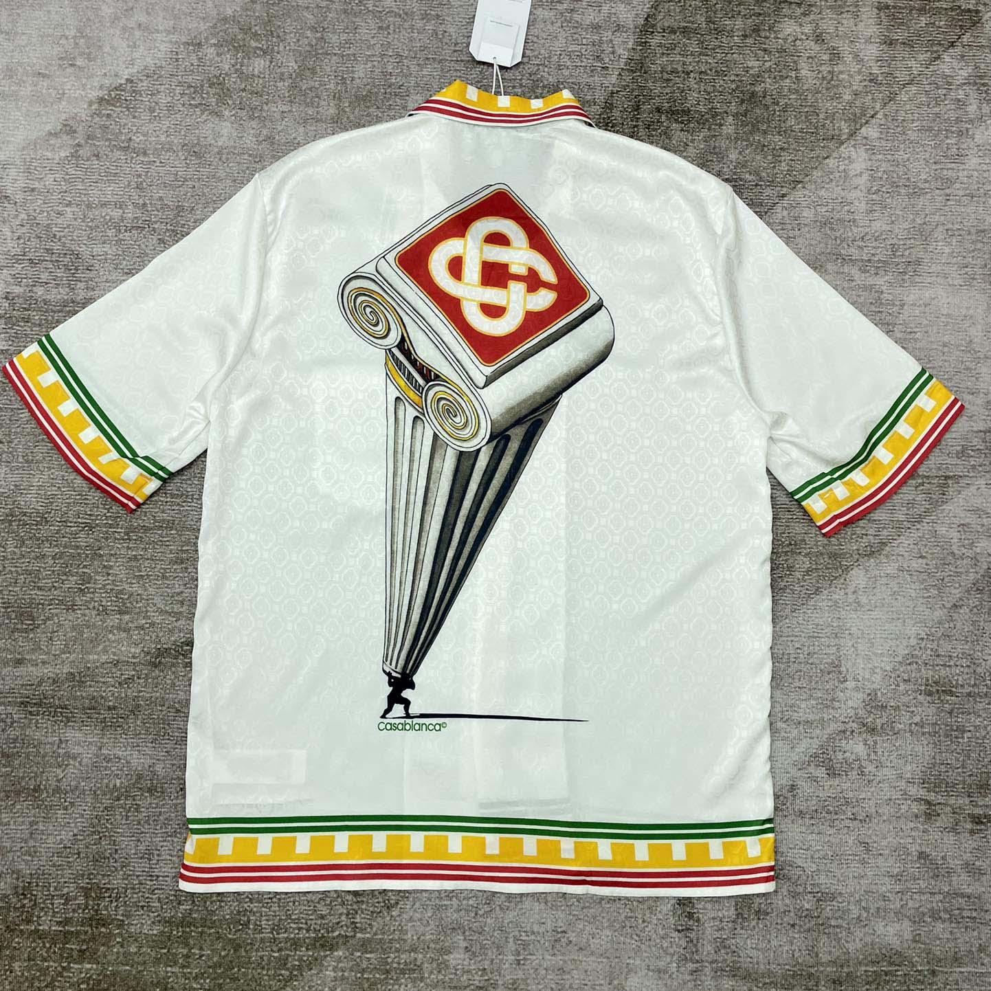 Casablanca Logo Monogram Pattern Shirt - PerfectKickZ