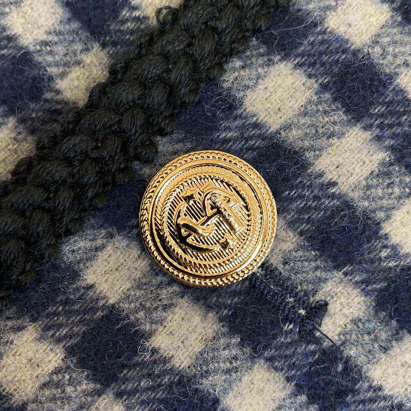 Gucci Wool Gingham Jacket With Interlocking G  - 