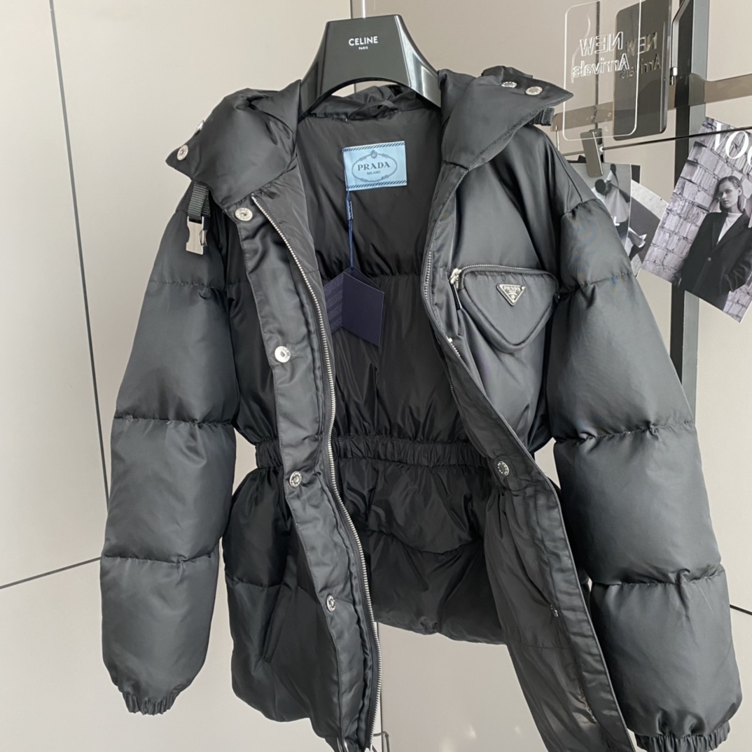 Prada Women's Hooded Re-Nylon Down Jacket - PerfectKickZ