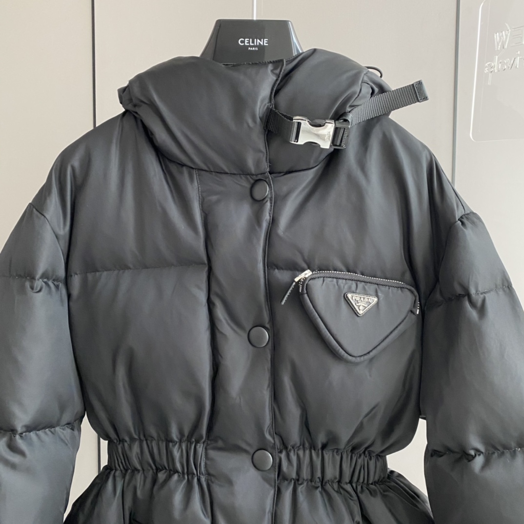 Prada Women's Hooded Re-Nylon Down Jacket - PerfectKickZ