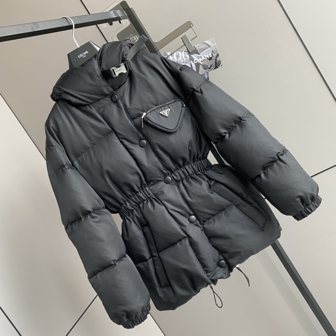 Prada Women's Hooded Re-Nylon Down Jacket - PerfectKickZ