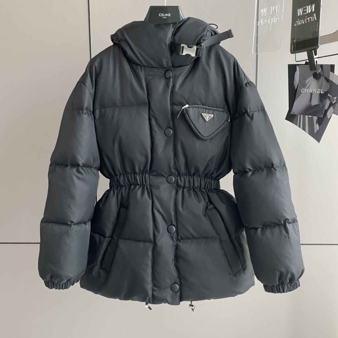 Prada Women's Hooded Re-Nylon Down Jacket - PerfectKickZ