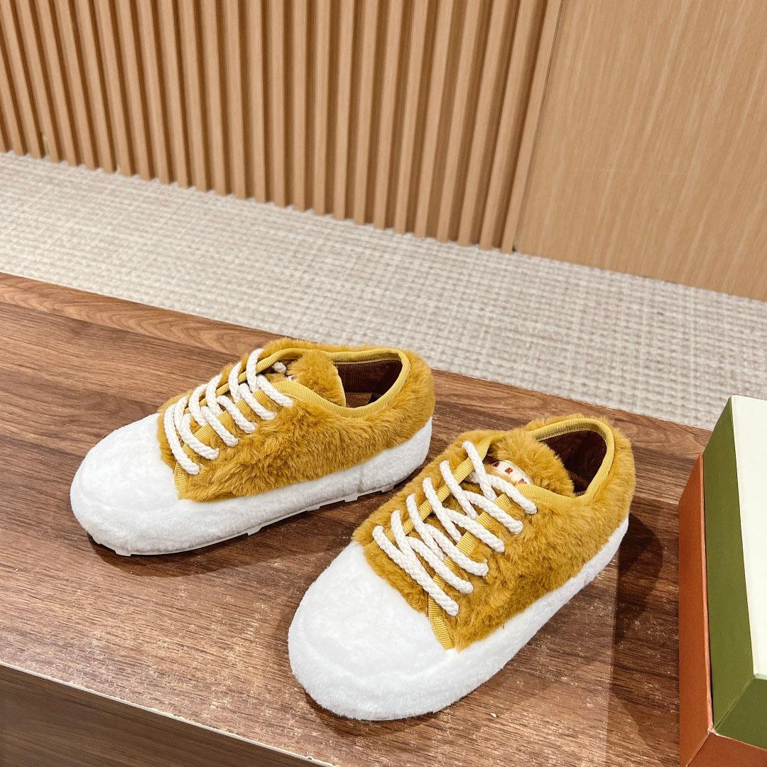 Marni Beige Teddy Tennis Sneaker - PerfectKickZ