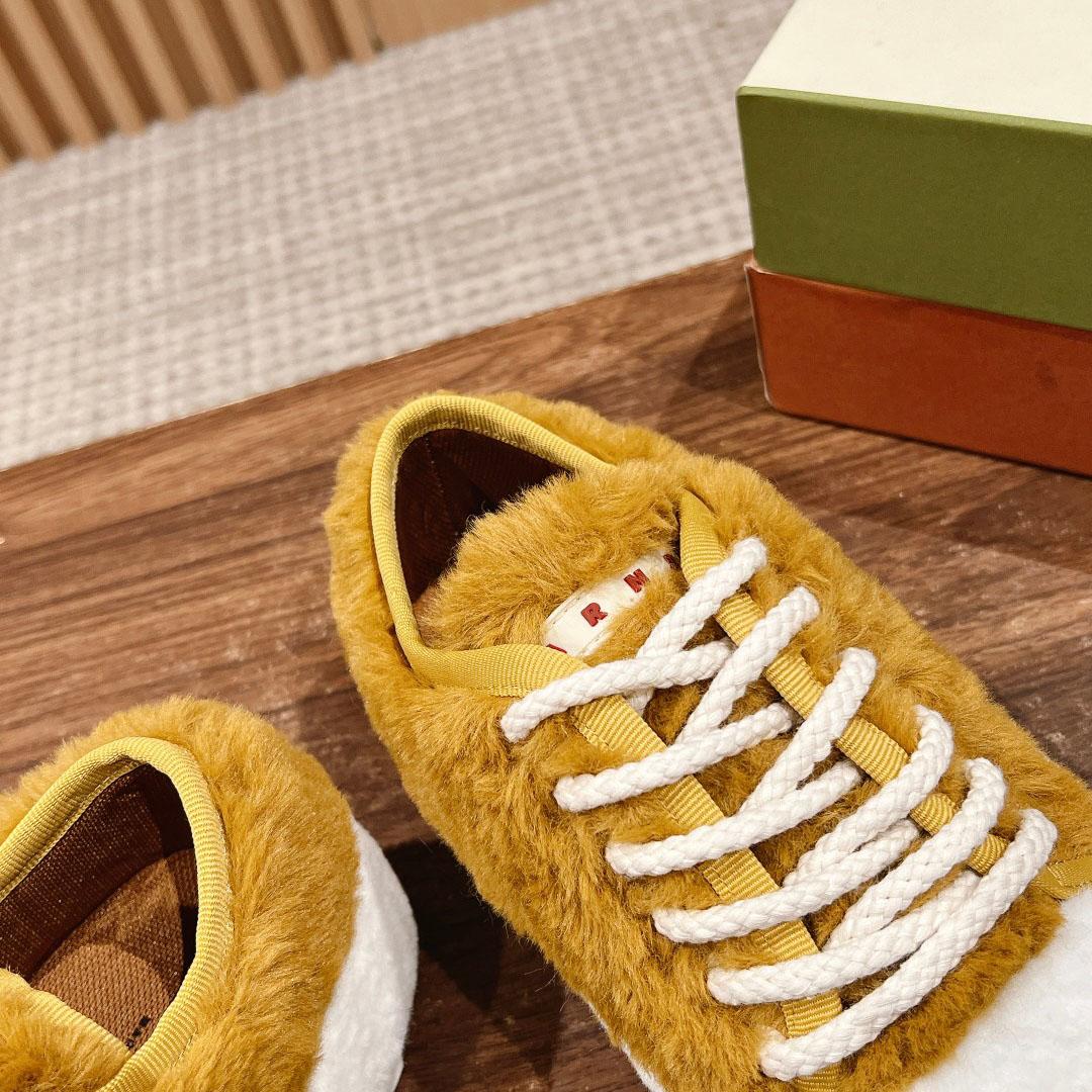 Marni Beige Teddy Tennis Sneaker - PerfectKickZ