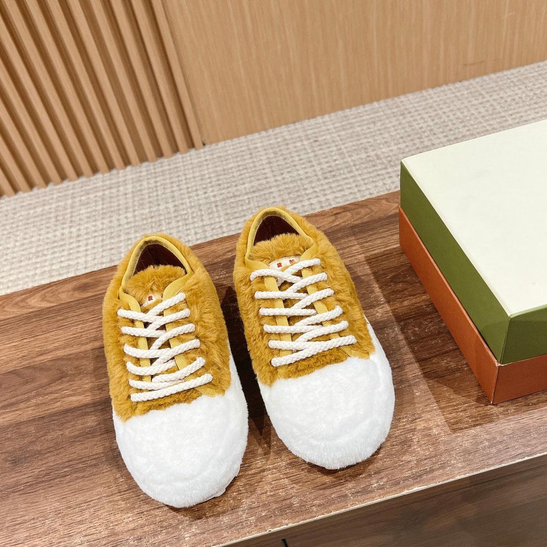 Marni Beige Teddy Tennis Sneaker - PerfectKickZ