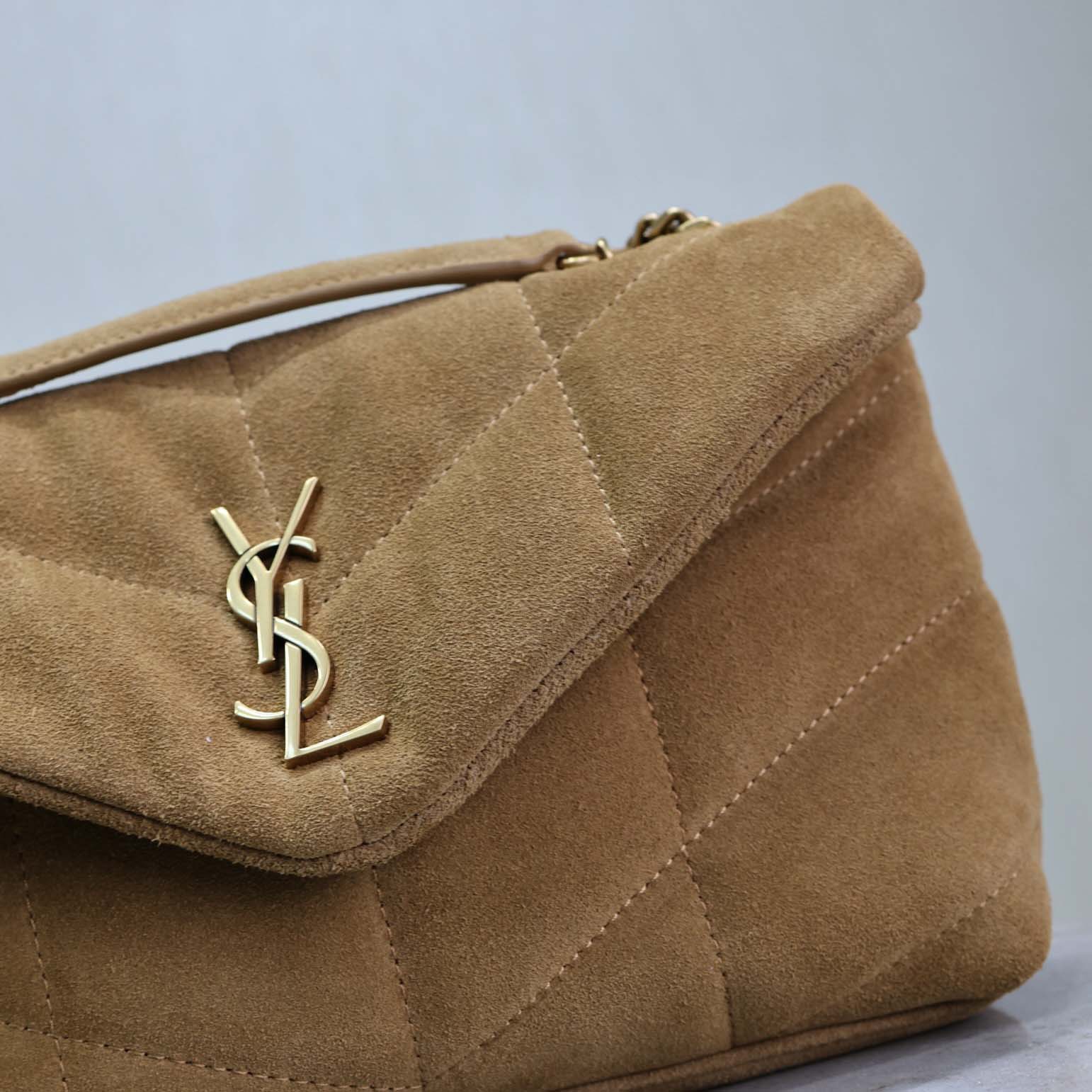 Saint Laurent Toy Puffer In Suede - PerfectKickZ