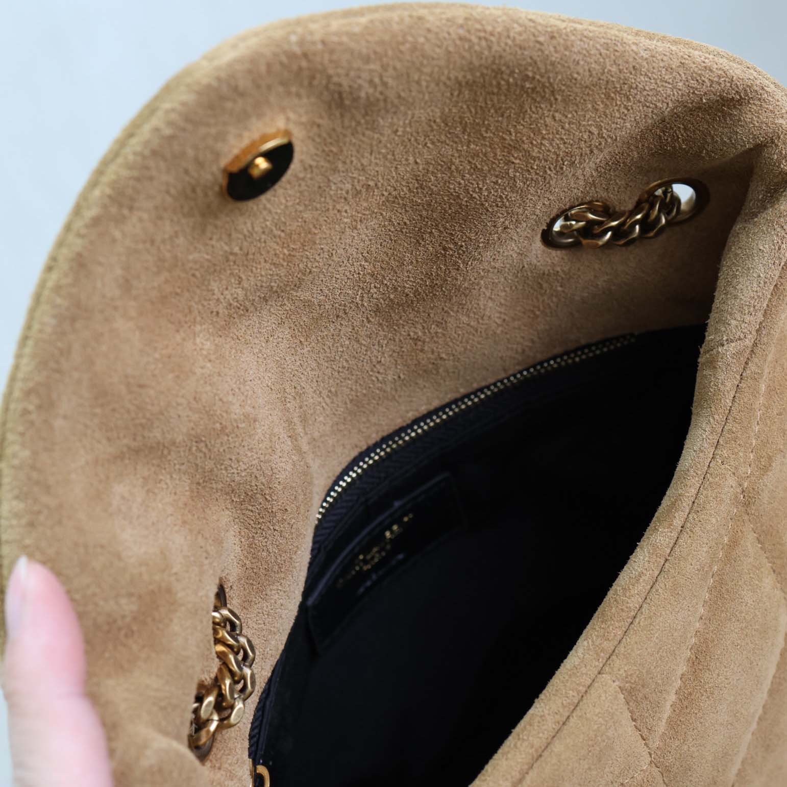 Saint Laurent Toy Puffer In Suede - PerfectKickZ