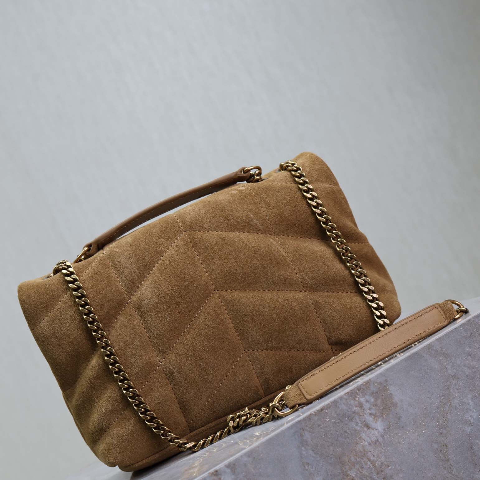 Saint Laurent Toy Puffer In Suede - PerfectKickZ