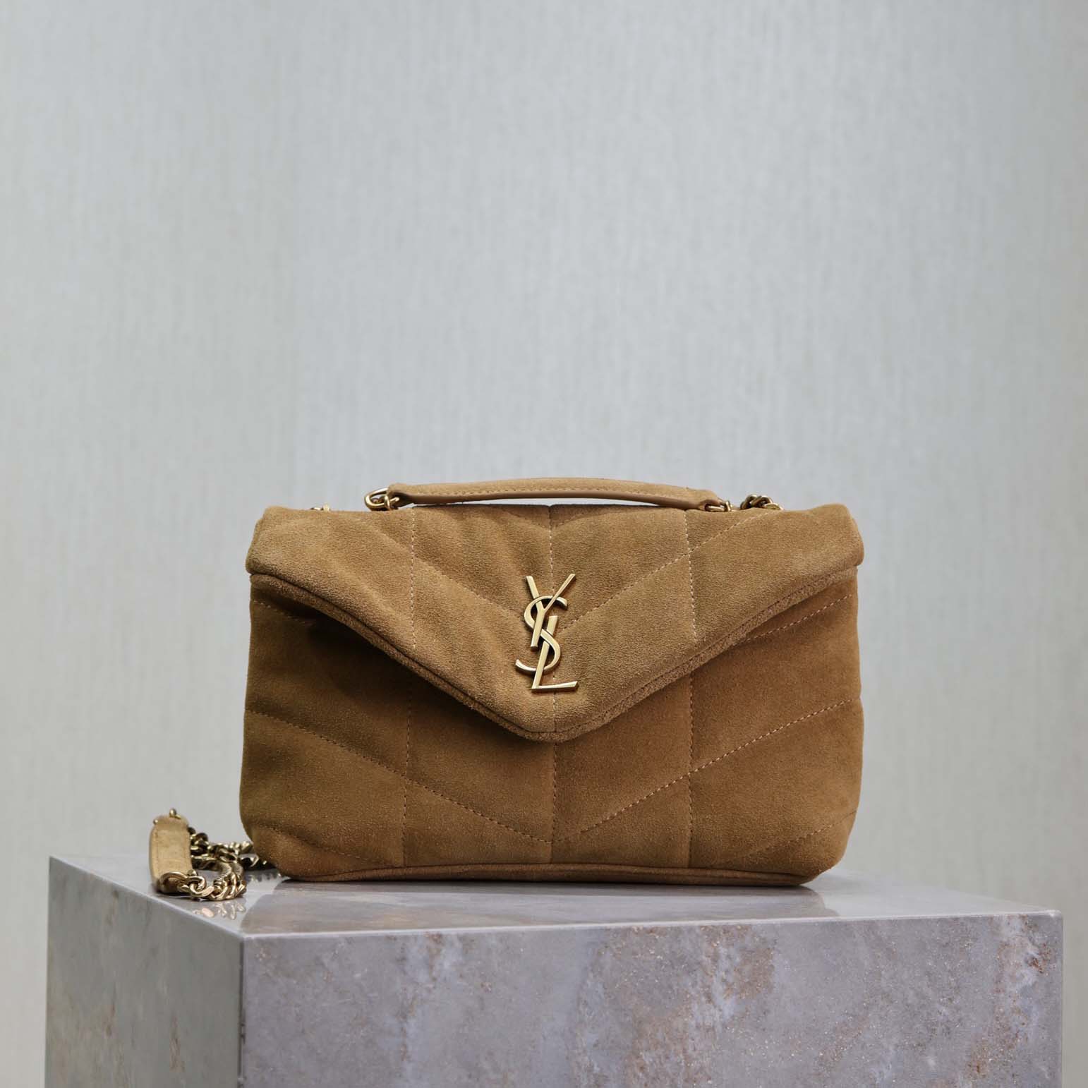 Saint Laurent Toy Puffer In Suede - PerfectKickZ