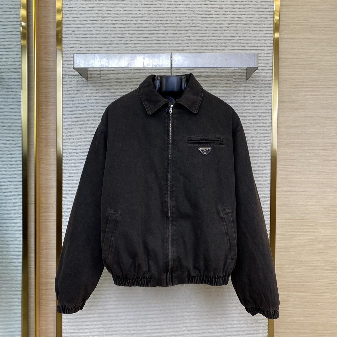 Prada Gewatteerd Denim Bomberjack - PerfectKickZ