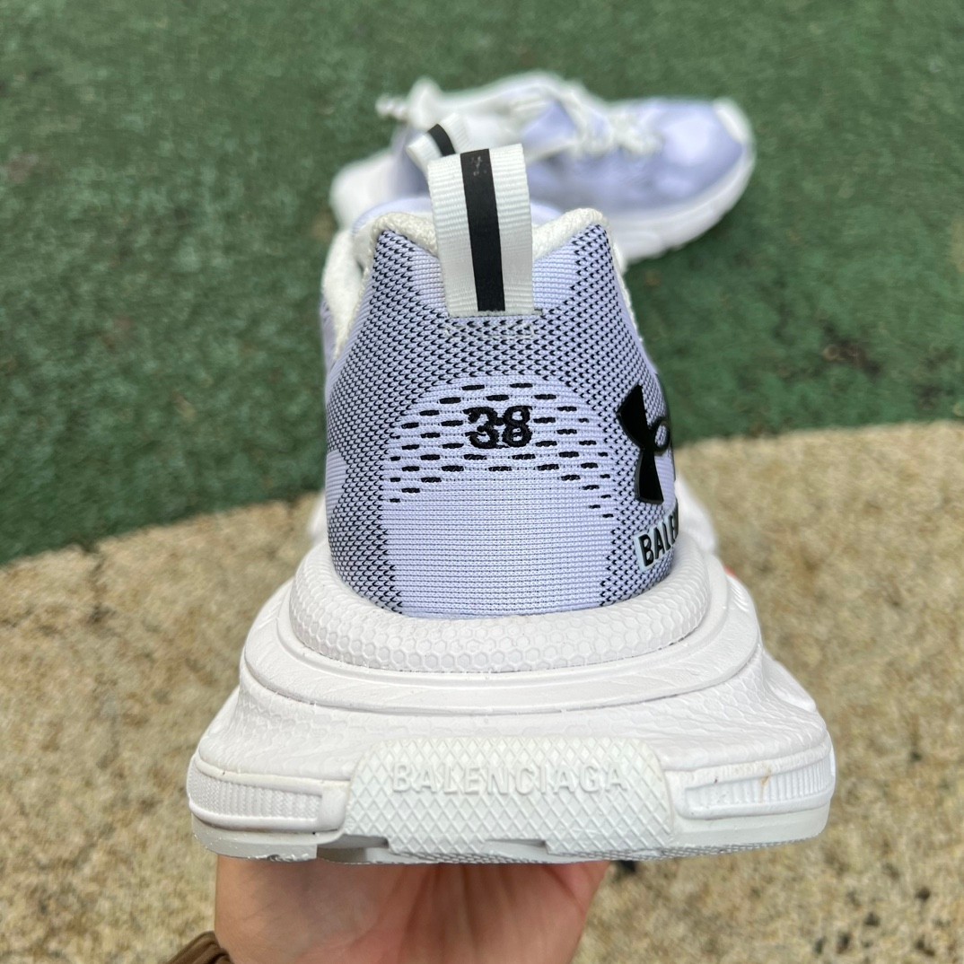 Balenciaga Under Armour® 3XL Knit Sneaker In White And Black Polyester - PerfectKickZ