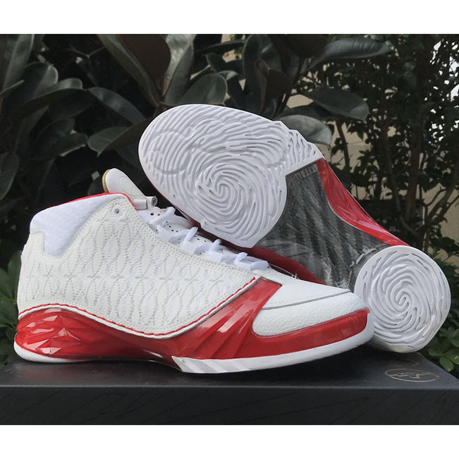 Jordan Air Jordan 23 White Varsity Red Sneaker   318376-161 - PerfectKickZ