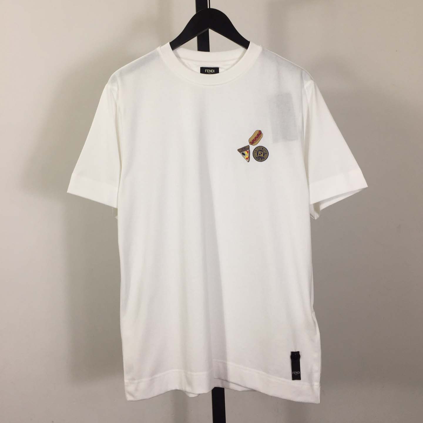 Fendi White Cotton Fendilicious T-shirt - PerfectKickZ