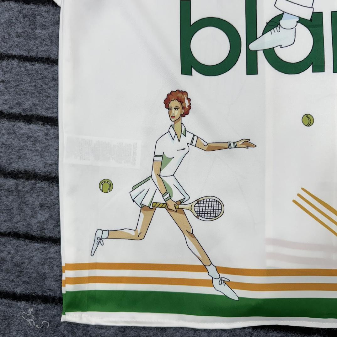Casablanca Tennis Play Short Sleeve Linen Shirt - PerfectKickZ