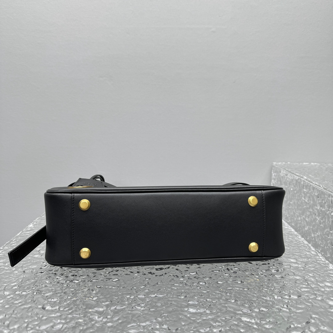Balenciaga Bel Air Small Shoulder Bag In Black  - PerfectKickZ