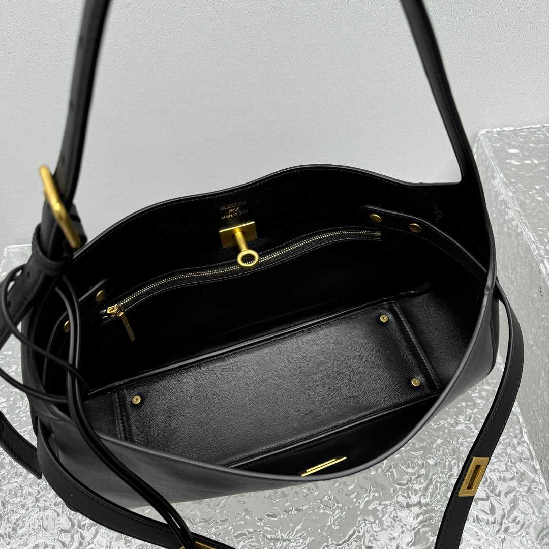 Balenciaga Bel Air Small Shoulder Bag In Black  - PerfectKickZ