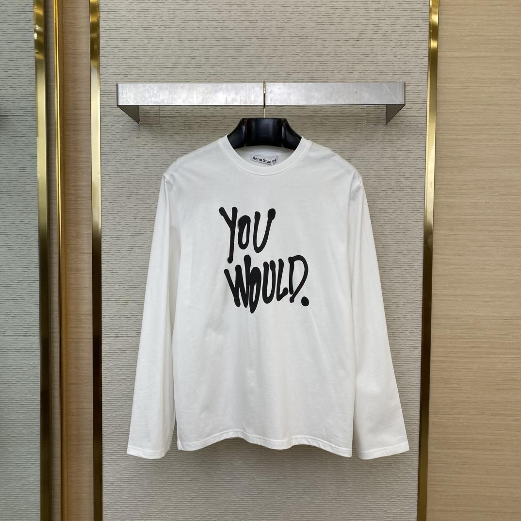 Acne Studios Long Sleeve Logo T-shirt  - PerfectKickZ