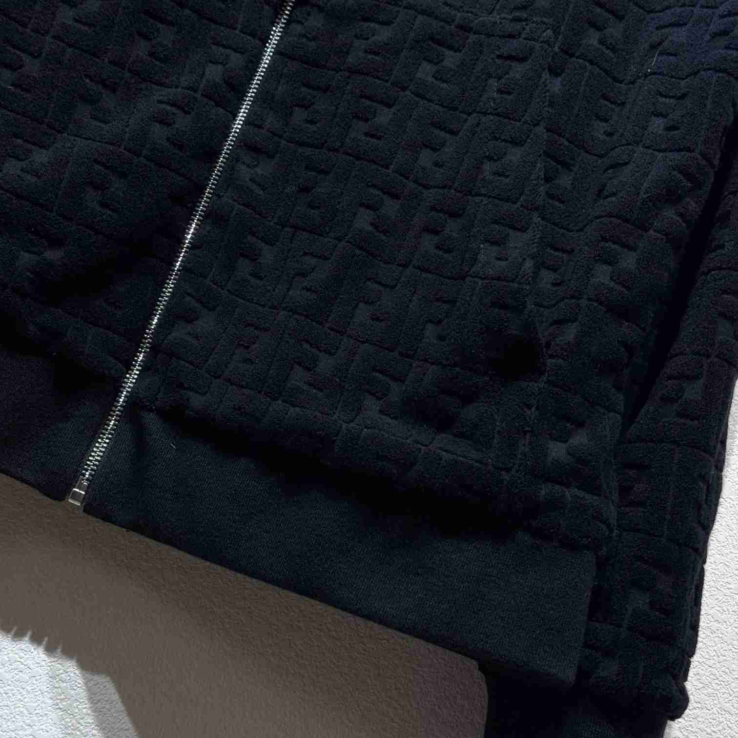 Fendi Black FF Terry Sweatshirt - PerfectKickZ