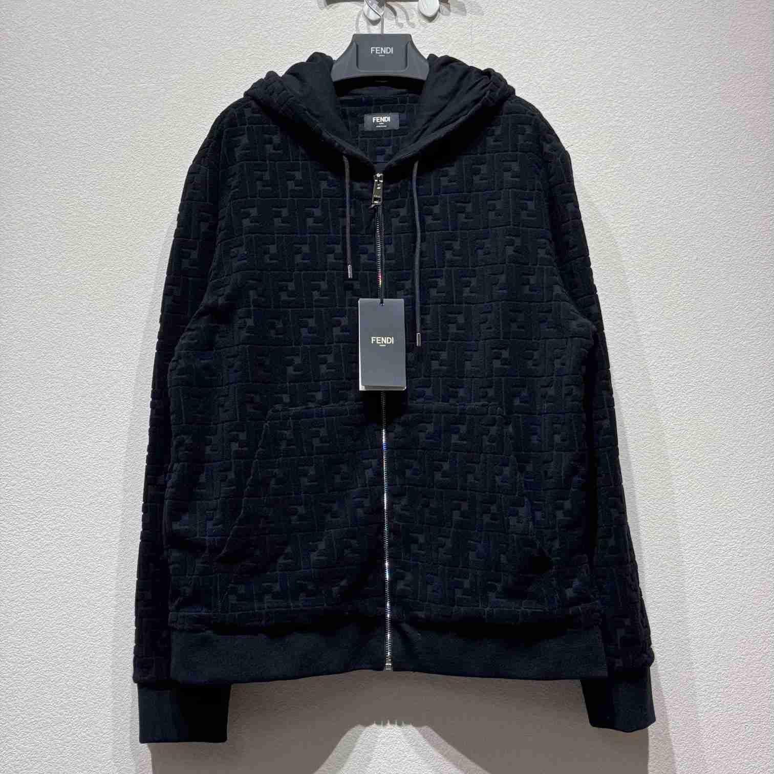 Fendi Black FF Terry Sweatshirt - PerfectKickZ