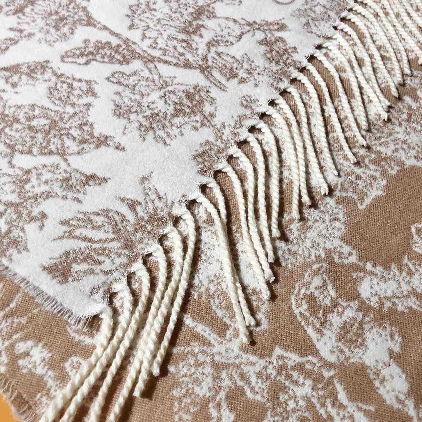 Dior Chardons Scarf Rose des Vents Cashmere And Wool - PerfectKickZ