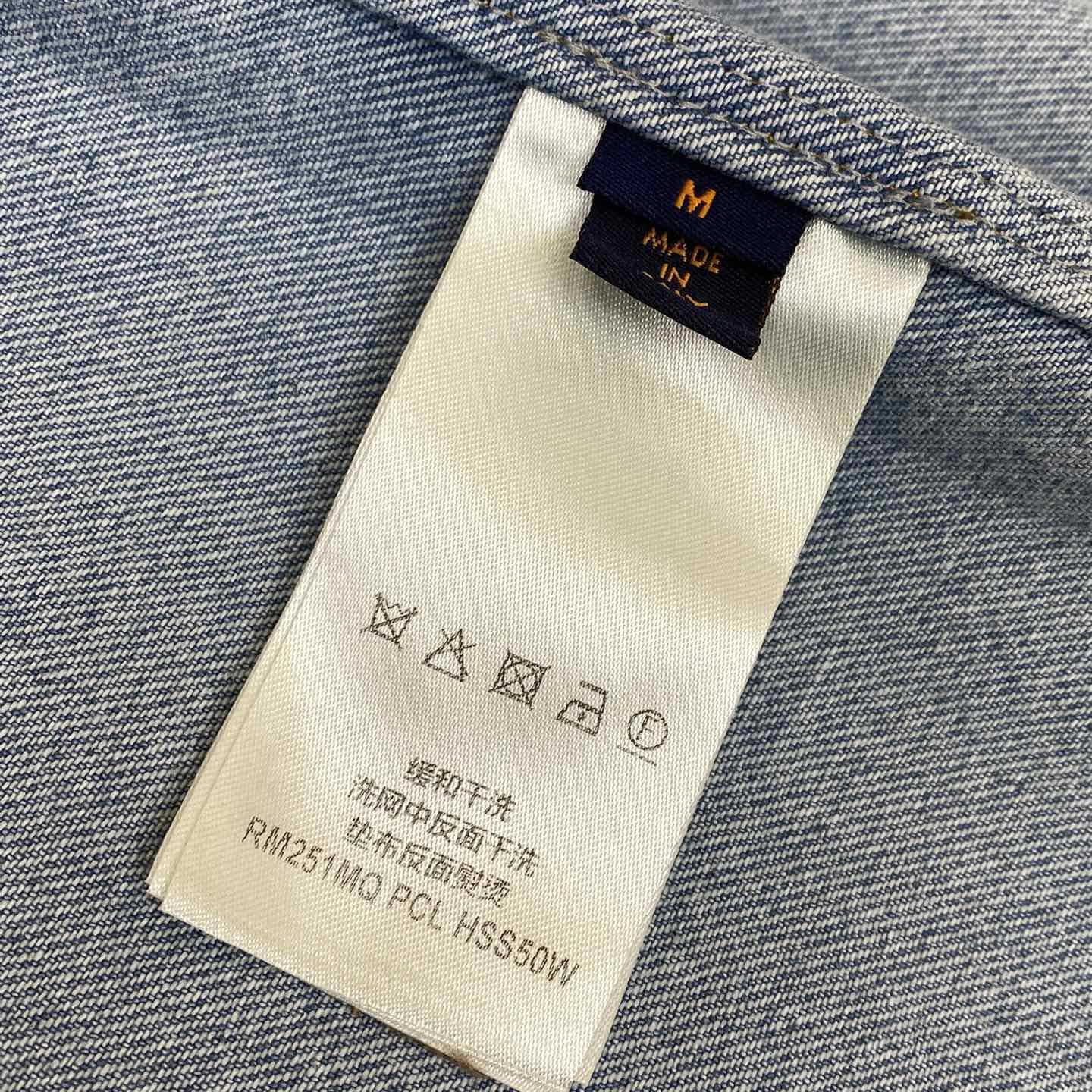 Louis Vuitton Short-Sleeved Denim Shirt  1AGJOP - PerfectKickZ