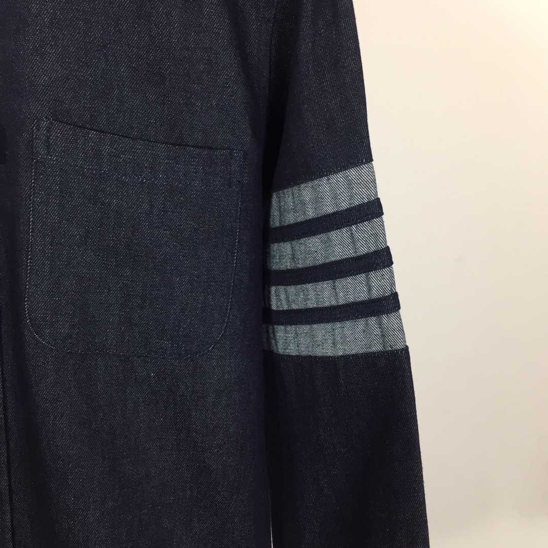Thom Browne 4-Bar Denim Button-Up Shirt - PerfectKickZ