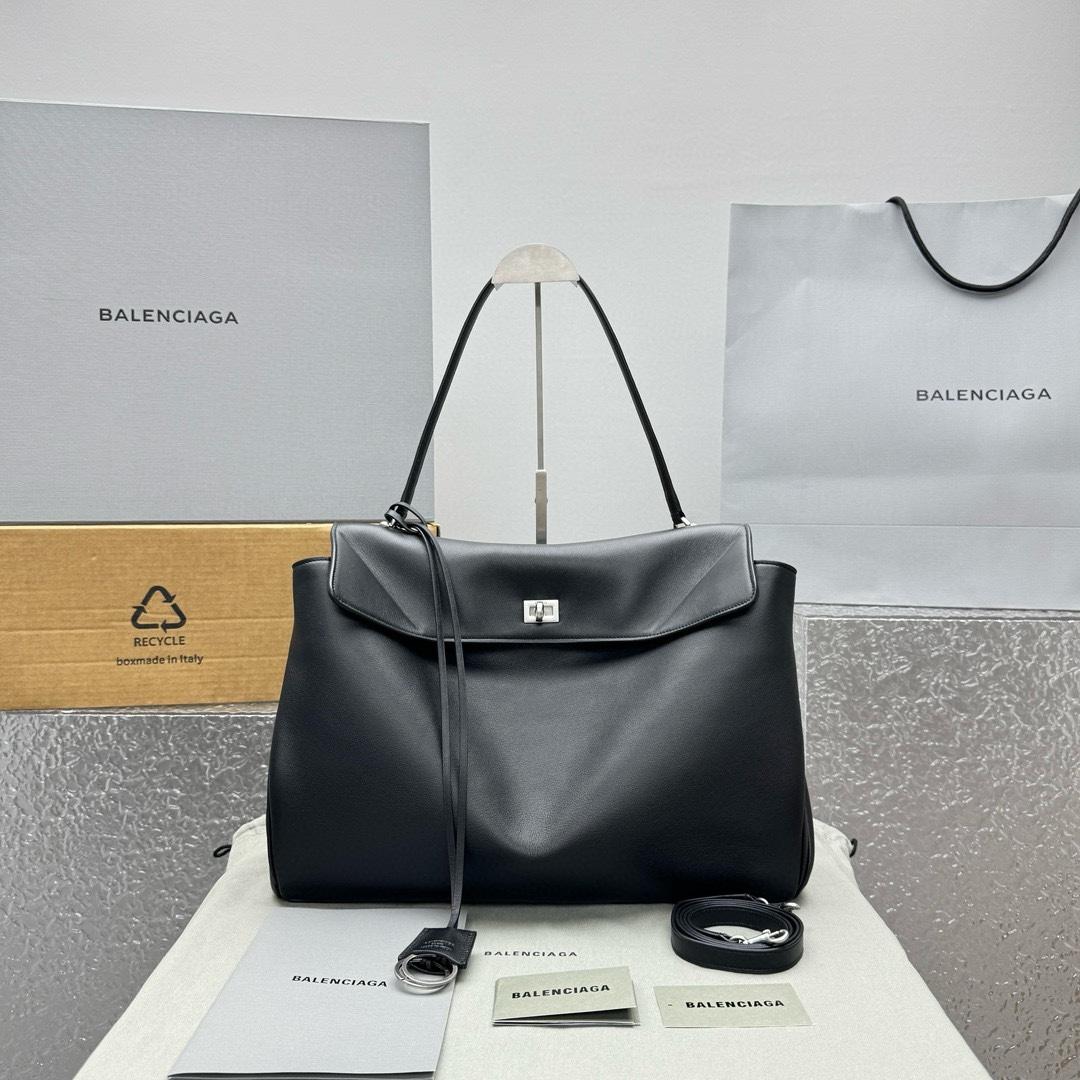 Balenciaga Rodeo Large Handbag In Black - PerfectKickZ